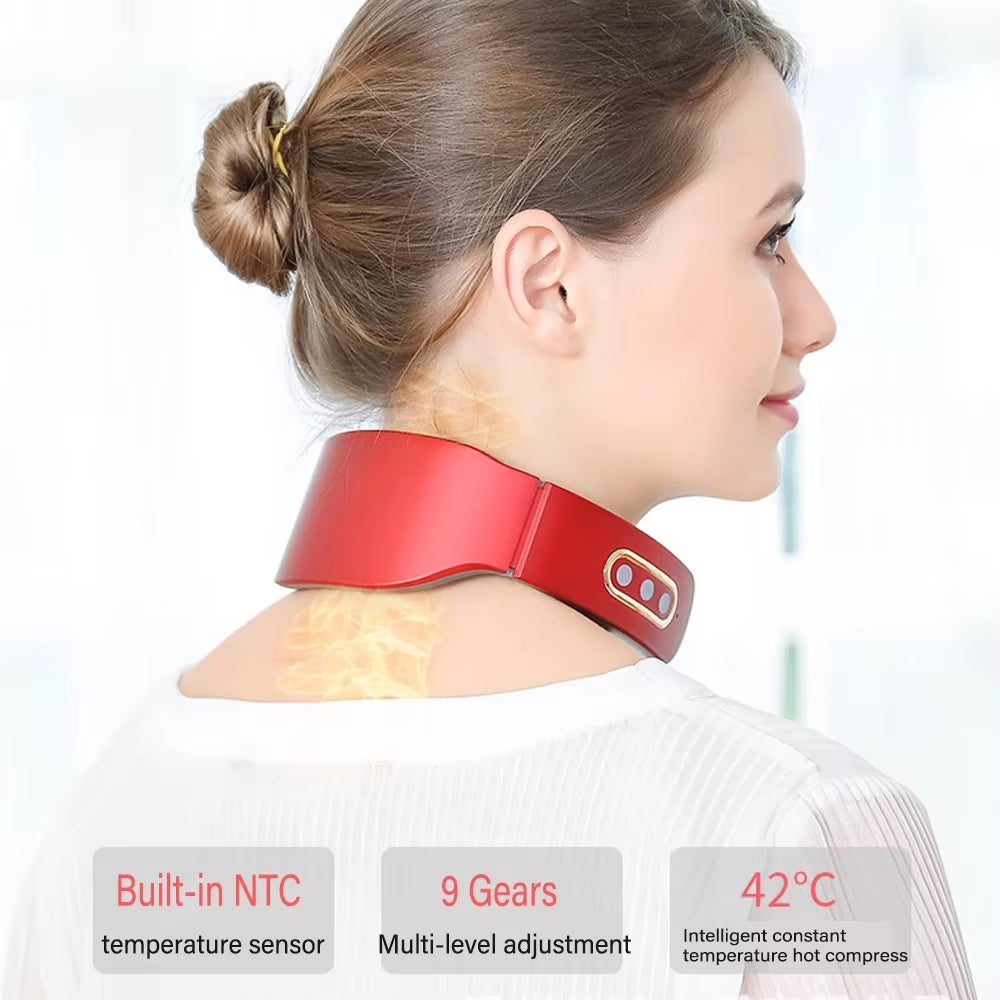 1Pc Cervical Massager Protable Mini Neck Shoulder Massager Deep Massage Neck Warm Pressing Neck Pressing Care