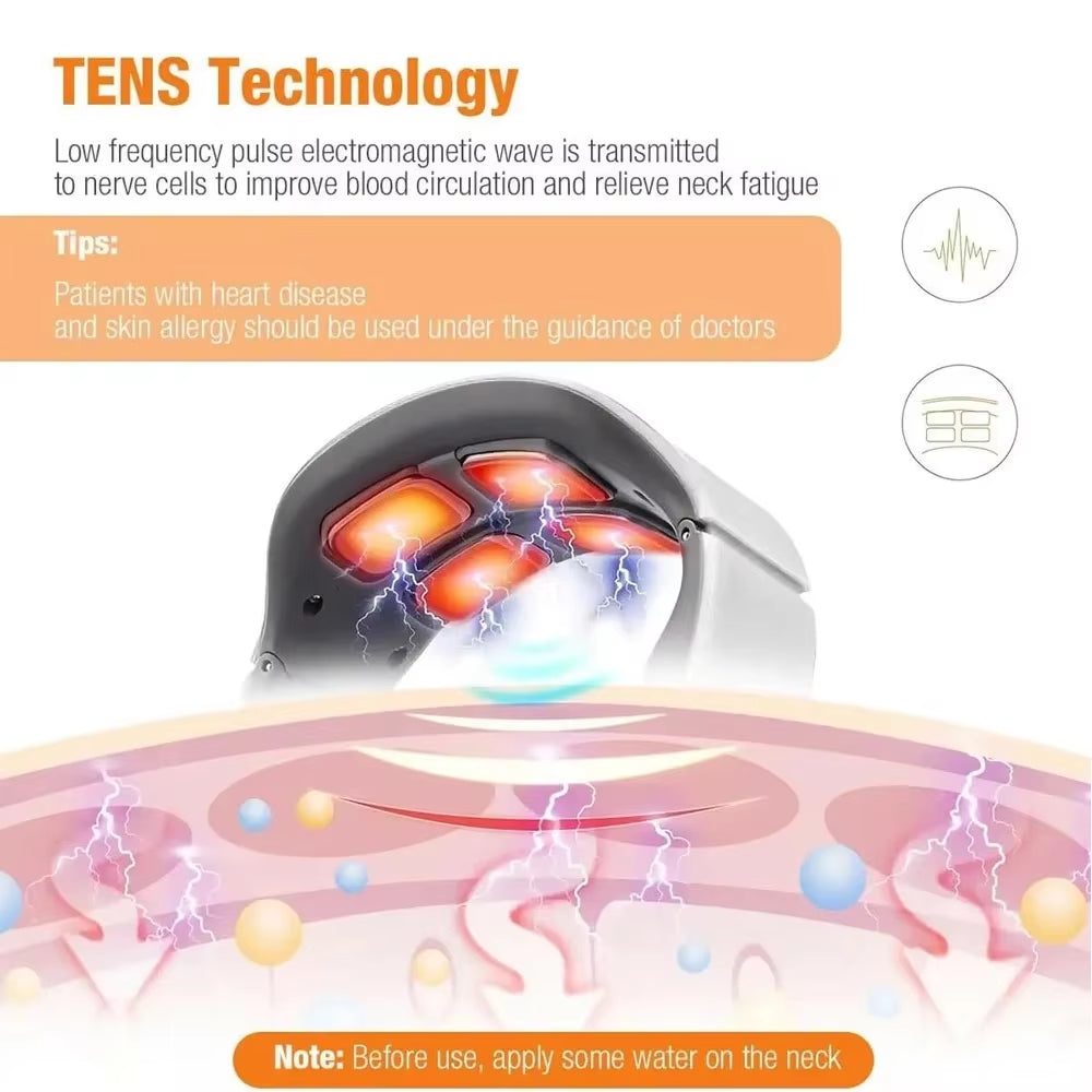 1Pc Cervical Massager Protable Mini Neck Shoulder Massager Deep Massage Neck Warm Pressing Neck Pressing Care